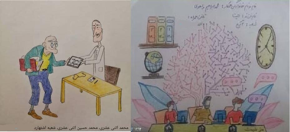 تقدیر از برندگان مسابقه نقاشی هفته تامین اجتماعی در البرز