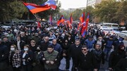 معترضان ارمنی خیابان‌های ایروان را مسدود کردند