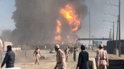 خسارت کامیون‌های ایرانی سوخته در مرز افغانستان