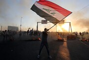 آتش زدن خیمه‌های تحصن کنندگان در بغداد