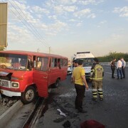 مصدومیت هفت نفر در تصادف بزرگراه آزادگان