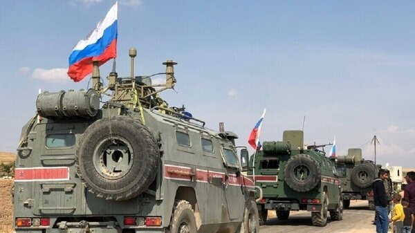 گشت مشترک نظامی بین روسیه و ترکیه در استان حلب سوریه