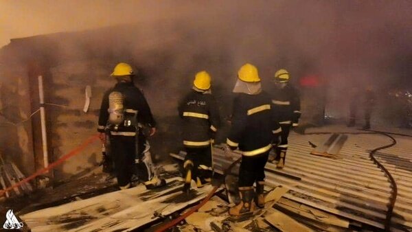 وقوع آتش‌سوزی در پایگاه هوایی امام علی (ع) در استان ذی‌قار