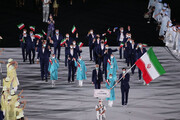 رژه کاروان ایران در افتتاحیه المپیک