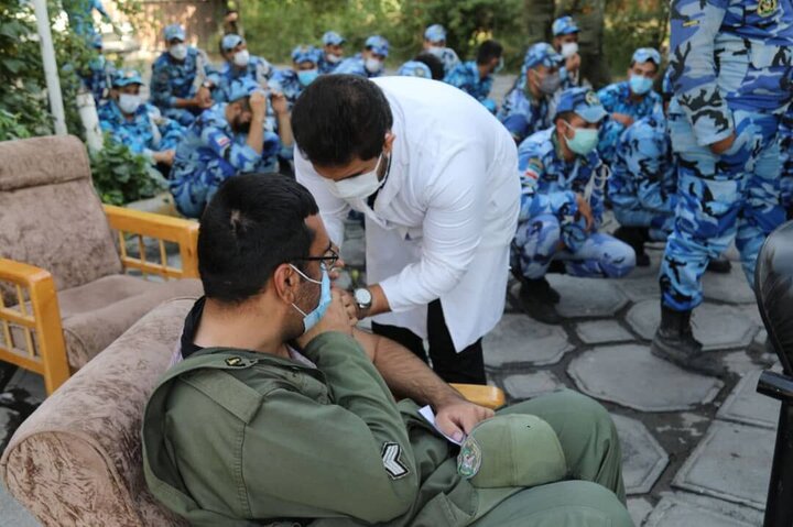 اجرای واکسیناسیون سربازان پایگاه شهید لشکری مهرآباد