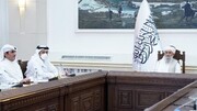 دیدار وزیر خارجه قطر با رئیس دولت طالبان در کابل