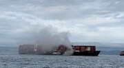 آتش گرفتن یک کشتی اسرائیلی در نزدیکی ساحل کانادا