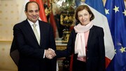 دیدار عبدالفتاح السیسی با وزیر دفاع فرانسه