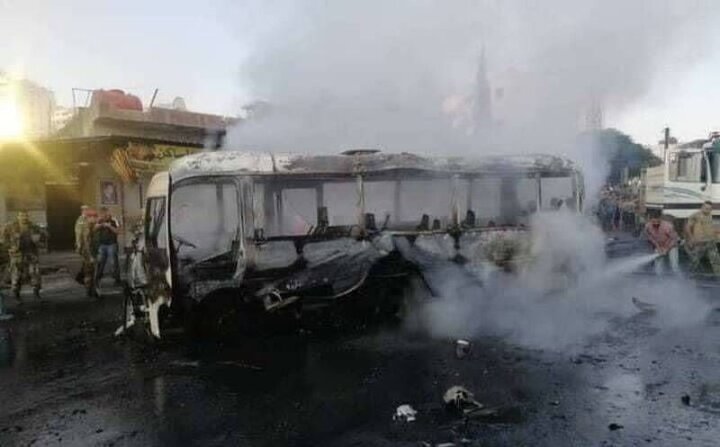 تروریست‌ها در سوریه با حمله به یک اتوبوس ۱۰ کارگر را کشتند