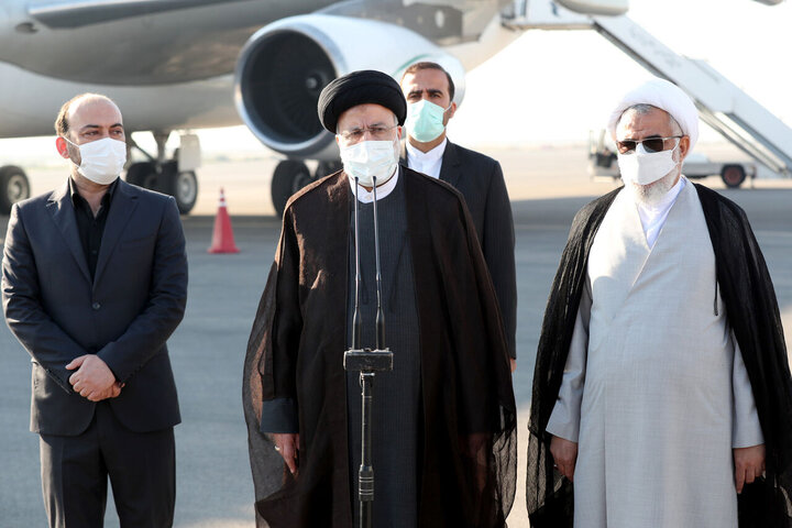 رئیس‌جمهور جزیره قشم را به مقصد تهران ترک کرد