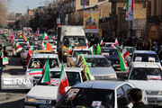 تلالو عشق به میهن در راهپیمایی خودرویی ۲۲ بهمن «گنبدکاووس»+عکس