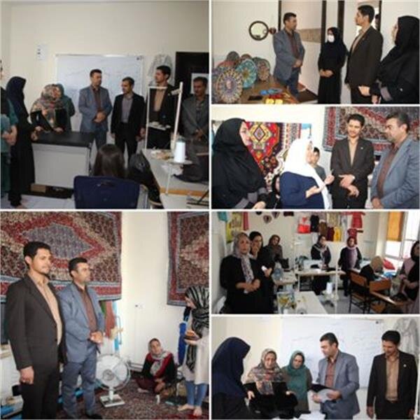 بازدید مدیر کل تعاون، کار و رفاه اجتماعی کردستان از تعاونی زرین بافت روستای ننله
