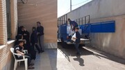 توزیع بسته های لبنی بین مددجویان شهرستان کهک