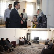 دیدار مدیر کل تعاون، کار و رفاه اجتماعی کردستان با خانواده معظم شهداء