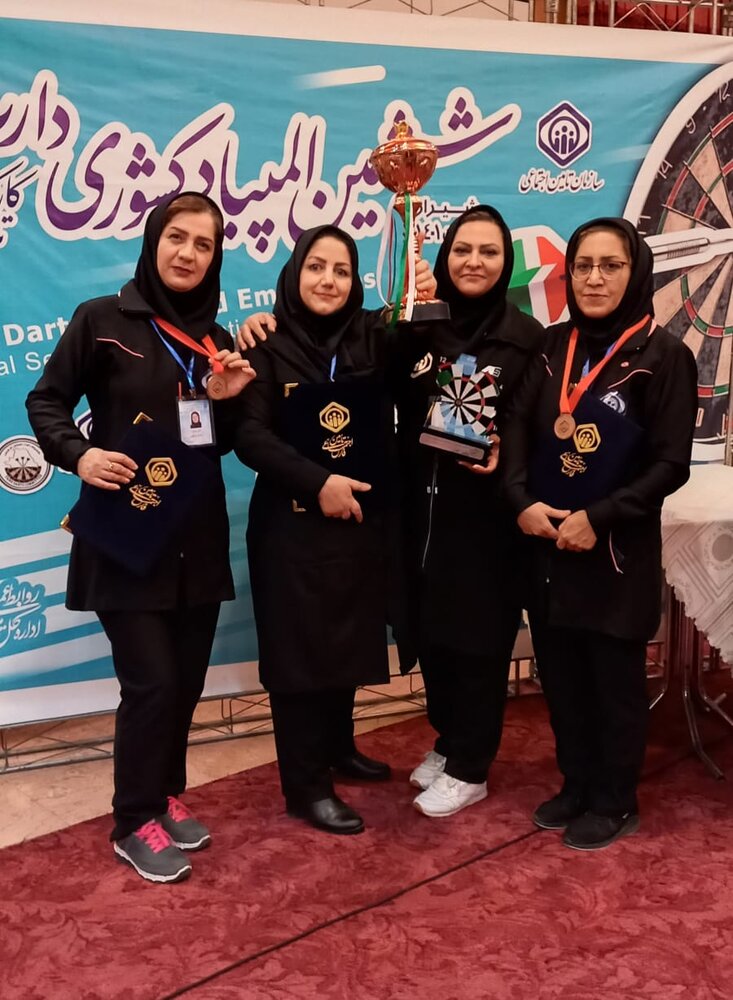 کسب مقام سوم المپیاد ورزشی دارت توسط تیم زنان استان اردبیل
