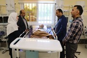 عیادت مدیردرمان تامین‌اجتماعی گیلان از بیماران بیمارستان شهید املاکی لنگرود