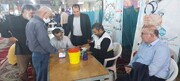 برپایی میزخدمت و سلامت مدیریت درمان تامین‌اجتماعی خوزستان در مصلی نمازجمعه اهواز