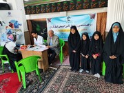برپایی میز خدمت جهادی مدیریت درمان کرمان در منطقه سرآسیاب فرسنگی