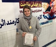 مقام اول مسابقات شنا برای ورزشکار مدیریت درمان تامین‌اجتماعی استان اردبیل
