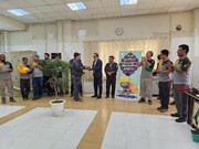 برپایی پایگاه غربالگری مدیریت درمان تامین اجتماعی کرمانشاه در کارخانه سیمان مدلل
