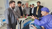 عیادت مدیران بیمه و درمان تامین اجتماعی کرمانشاه از بیماران بستری در بیمارستان شهدا