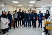 عیادت مدیران بیمه و درمان تأمین اجتماعی خوزستان از بیماران بیمارستان امیرالمؤمنین (ع) اهواز