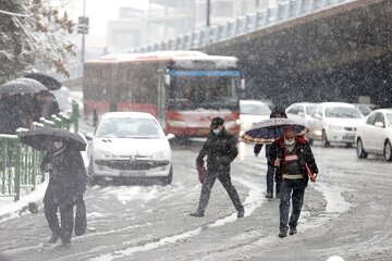 تداوم بارش برف و باران تا دوشنبه در پایتخت